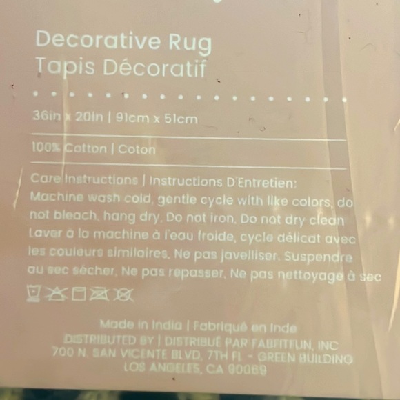 Summer & Rose Cream & Navy Decorative Rug - Picture 8 of 8